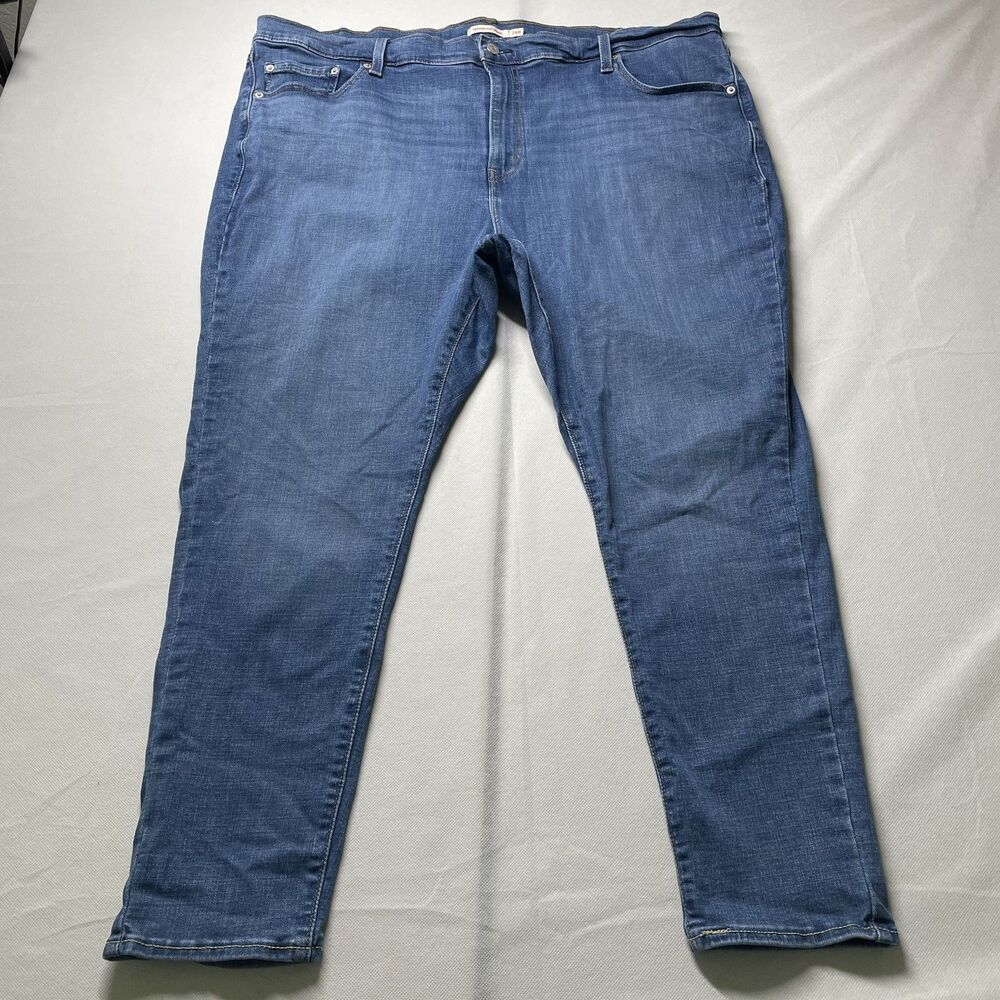 Levi's 721 High Rise Skinny Blue Stretch Jeans Women's Size 24W